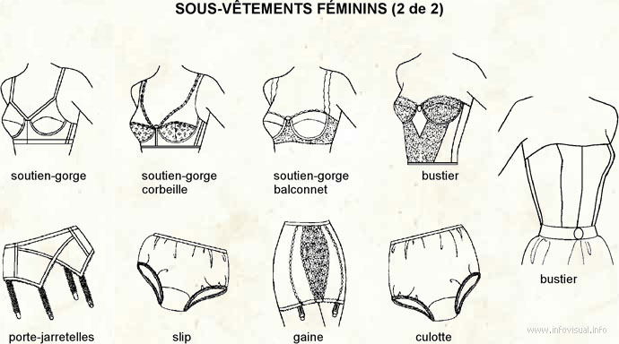 Sous-vêtement féminins 2 (Dictionnaire Visuel)